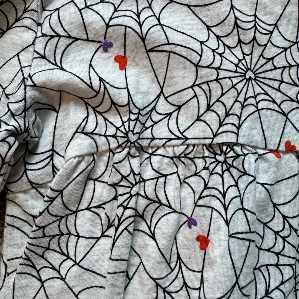 Carters Halloween long sleeve dress Halloween Outfit spider webs size 5T